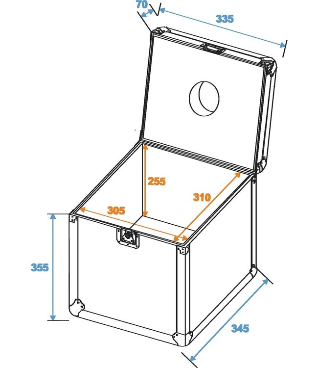 ROADINGER Flightcase spiegelbol 30cm