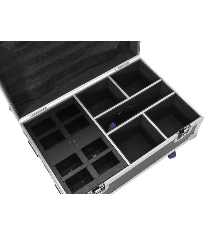 ROADINGER Flightcase 4x AKKU IP UP-4 Plus HCL Spot WDMX