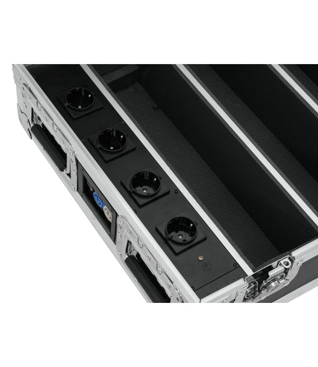 ROADINGER Flightcase 4x accu BAR-6 Glow QCL Flex QuickDMX