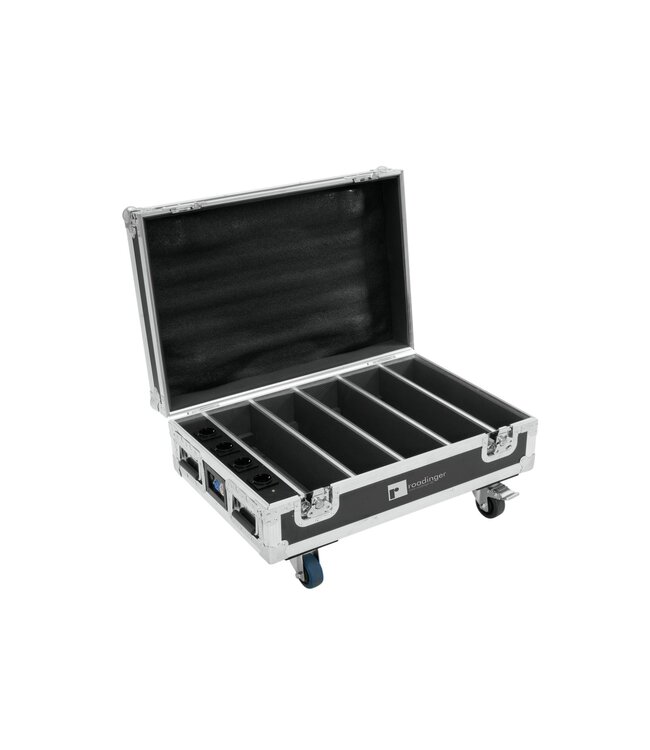 ROADINGER Flightcase 4x accu BAR-6 Glow QCL Flex QuickDMX