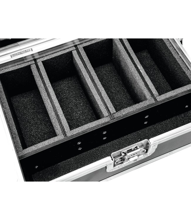 ROADINGER Flightcase 4x accu Flat Light Series