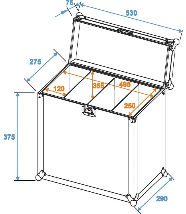 ROADINGER Flightcase 4x SLS Size M