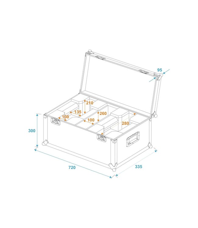 ROADINGER Flightcase 2x LED TMH-X1 Moving-Head Beam
