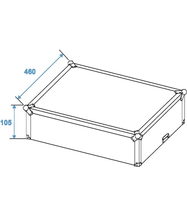 ROADINGER Mixer Case Pro MCB-19, sloping, bk, 8U