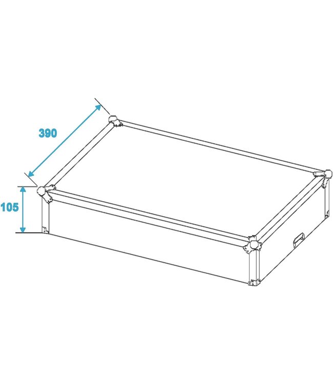 ROADINGER Mixer Case Pro MCB-27, sloping, bk, 7U