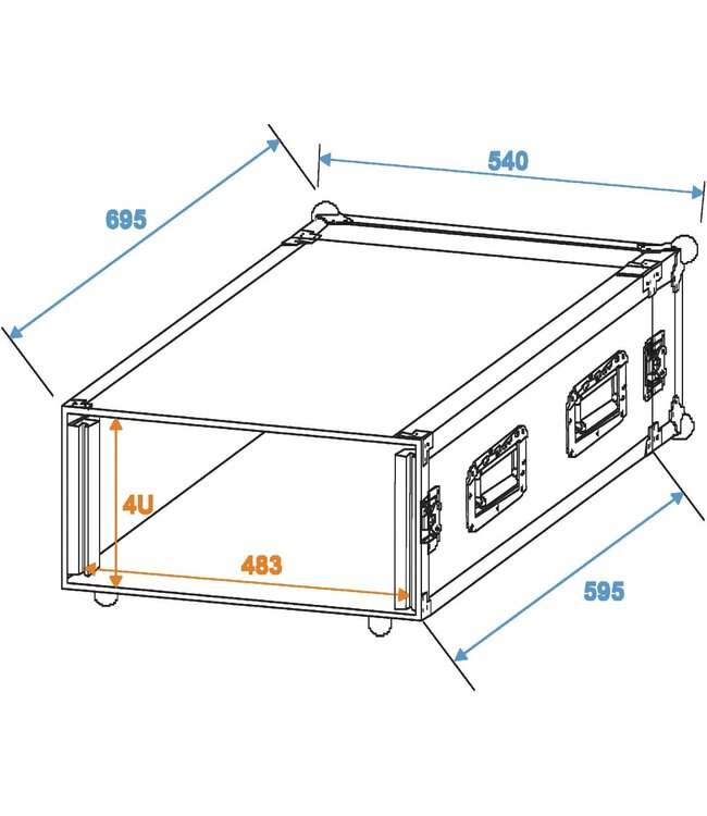 ROADINGER Amplifier Rack PR-2ST 4U