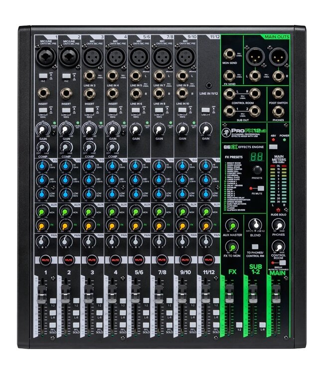 Mackie ProFX12v3 FX-mixer met USB-interface