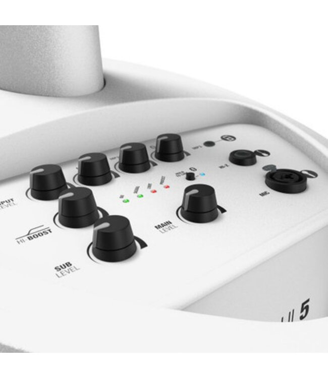 LD systems MAUI 5 wit Draagbaar Column PA Systeem met Bluetooth en ingebouwde Mixer