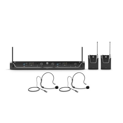 LD Systems U300 BPH 2 Draadloos Microfoon 2x Bodypack Headset