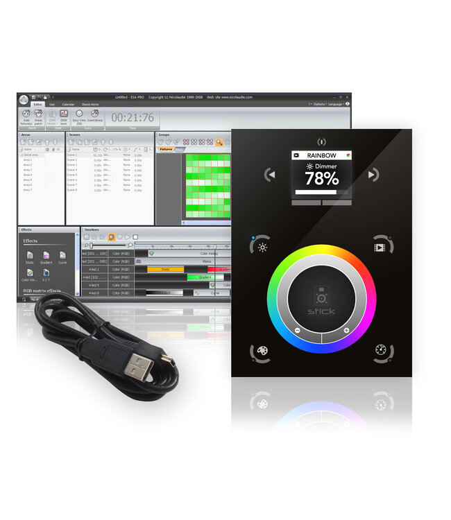 Sunlite STICK-DE3 wit DMX Controller 1024ch Easy Stand Alone