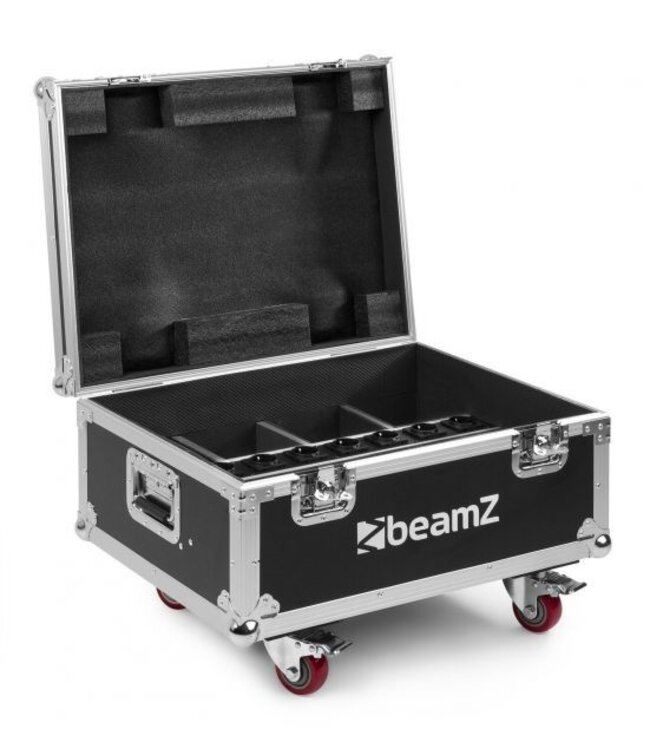 Beamz 8x BBP94W accu Uplight in flightcase