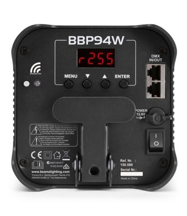 Beamz BBP94W accu Uplight