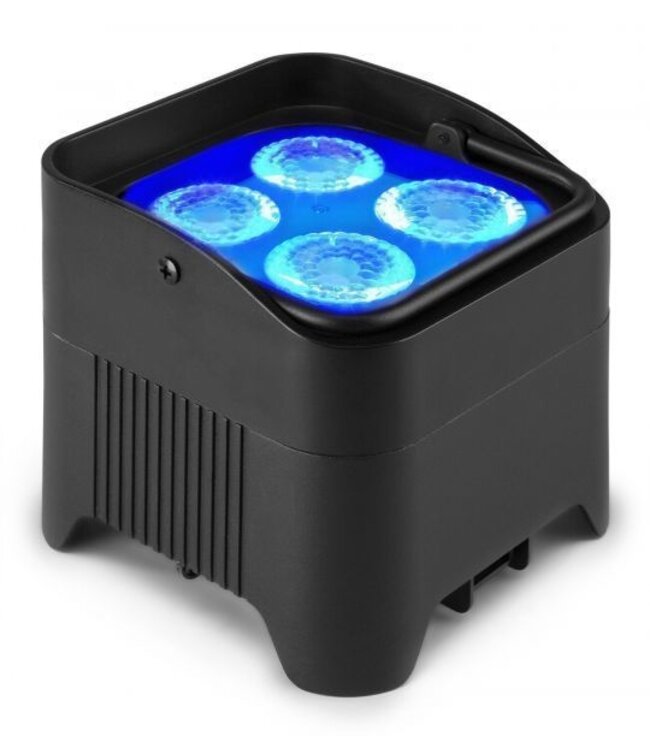 Beamz BBP94W accu Uplight set van 6 met tas