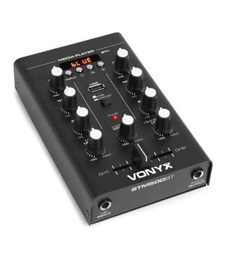 Vonyx STM500BT 2-kanaals mixer met Bluetooth en mp3 speler