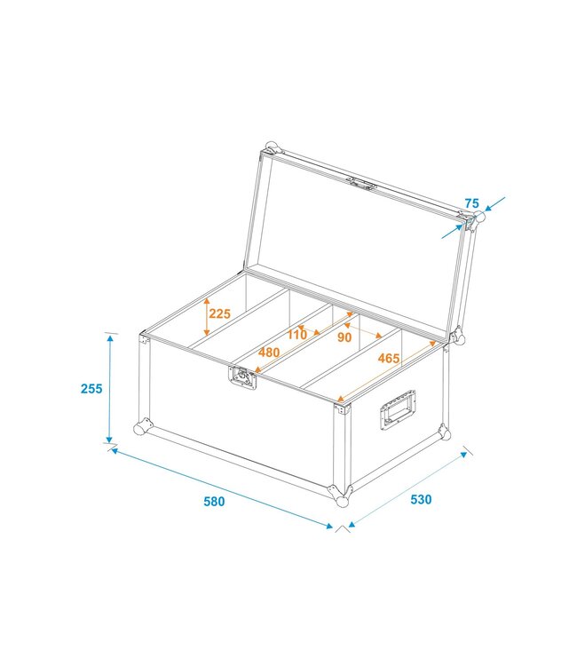 ROADINGER Flightcase 4x LED Super Strobe 01/08/2023