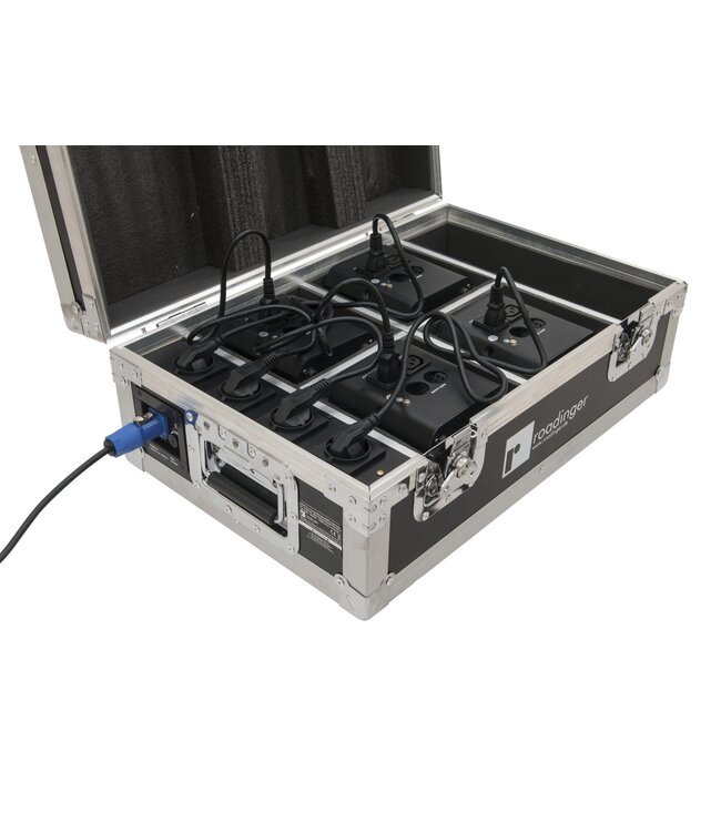 ROADINGER Flightcase 4x AKKU TL-3 Trusslight QuickDMX