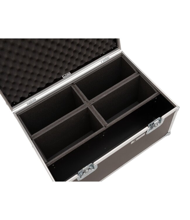 ROADINGER Flightcase 4x LED 4/7C-12 Silent Slim Spot