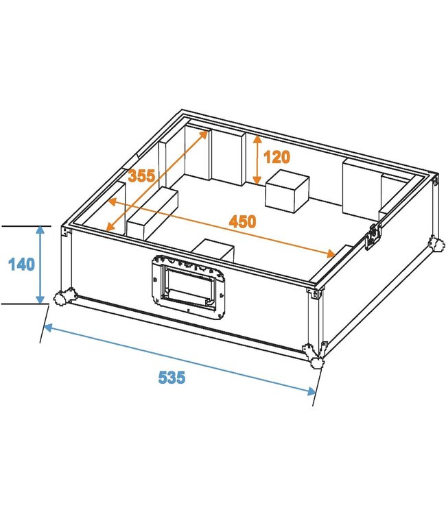 ROADINGER Turntable Case Tour Pro black