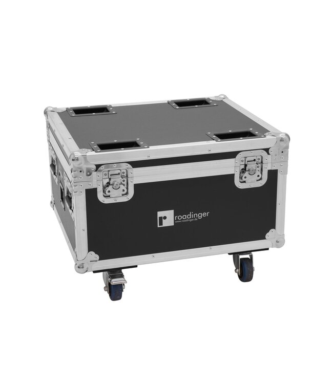 ROADINGER Flightcase 4x AKKU IP PAR 7 QCL WDMX met oplaadfunctie
