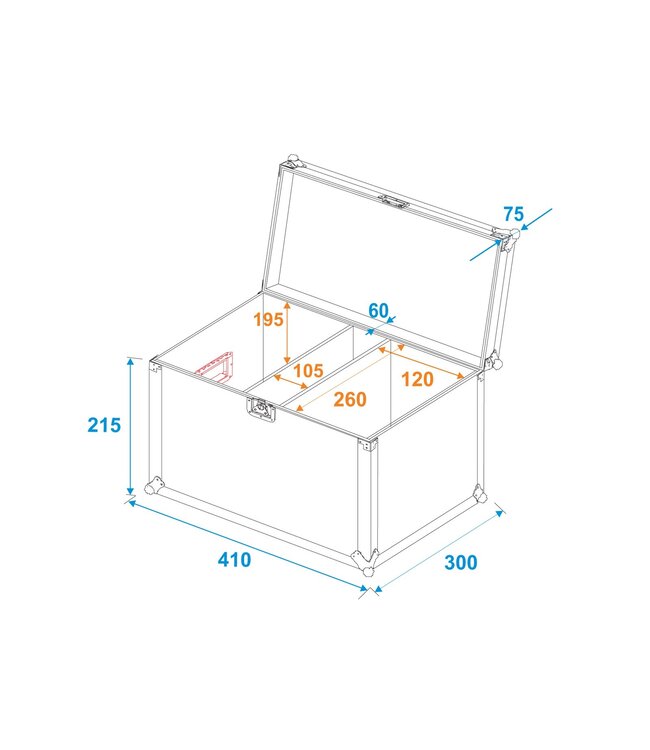 ROADINGER Flightcase 2 x LED CBB-2 COB Bar
