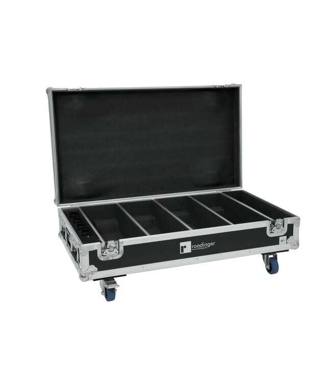 ROADINGER Flightcase 4x AKKU BAR-6 QCL met oplaadfunctie
