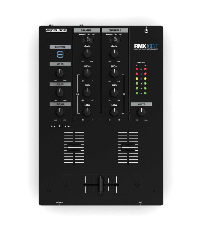 Reloop RMX-10BT Compacte DJ Battle Mixer met Bluetooth
