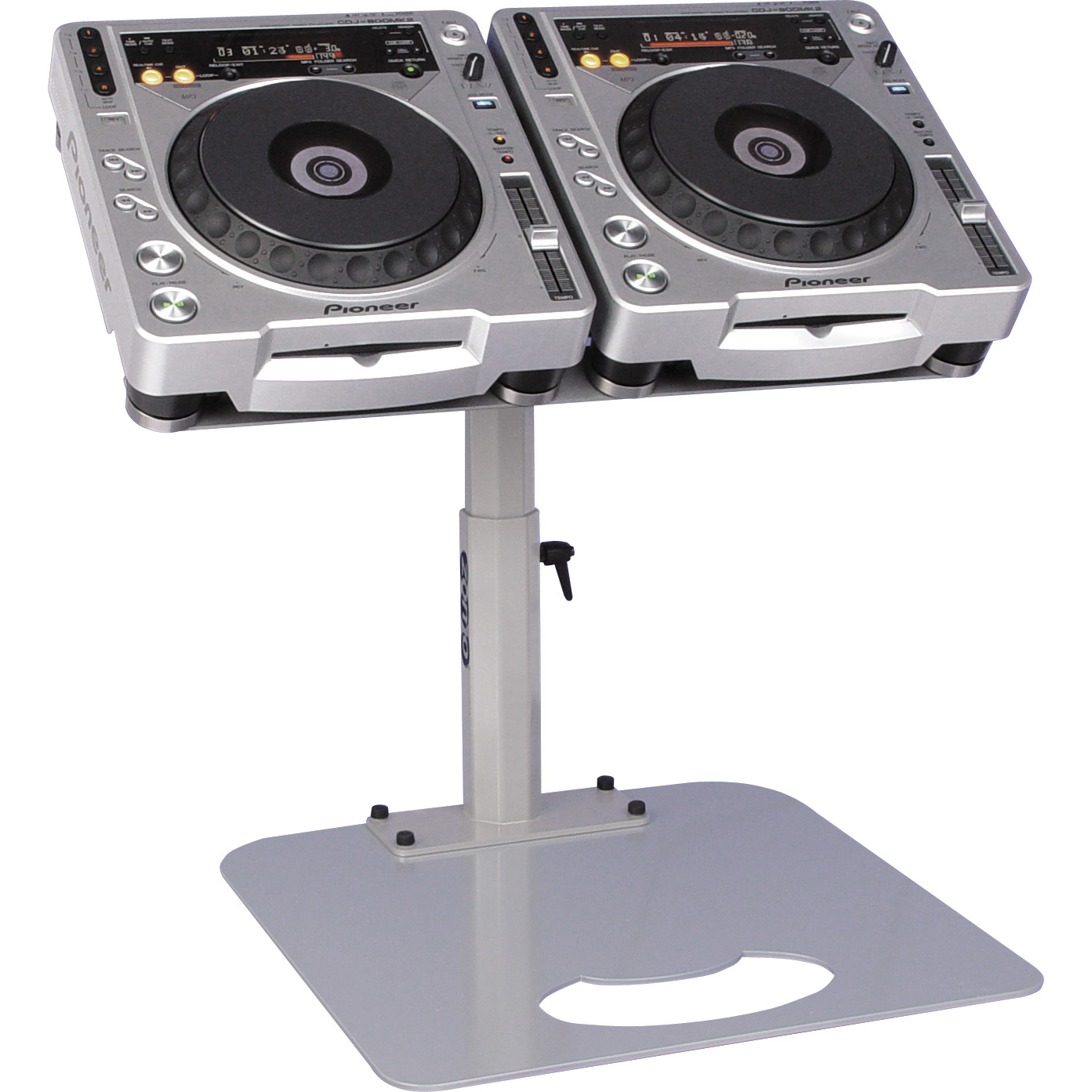 Zomo P-800/2 - Pro Stand 2x Pioneer CDJ-800 zilver - Dutch DJ