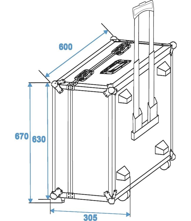 ROADINGER Flightcase 2x TS-150/TS-7/TS-255