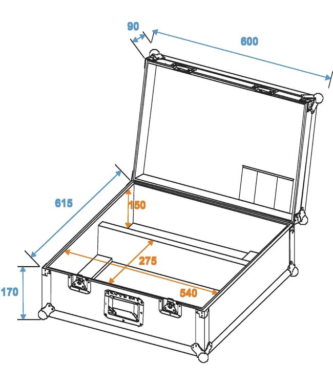 ROADINGER Flightcase 2x TS-150/TS-7/TS-255