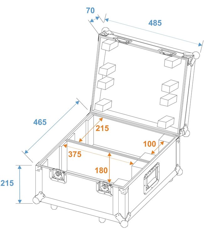ROADINGER Flightcase 2x TSL-100/TSL-200