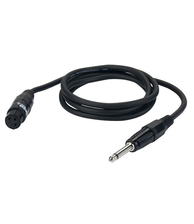 DAP FL02 - unbal. XLR female 3 p. > Jack mono 6 meter