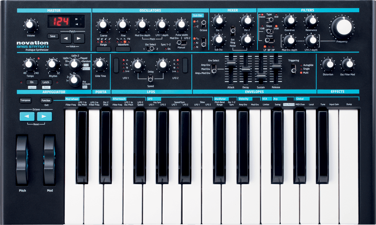 Novation Bass Station II analoge synthesizer