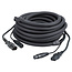 DAP DAP FP12 - IEC/XLR M - IEC/XLR F 1,5 m DMX / Power, zwarte mantel