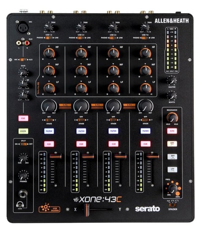 Allen & heath Xone 43C 4 kanaals usb DJ mixer