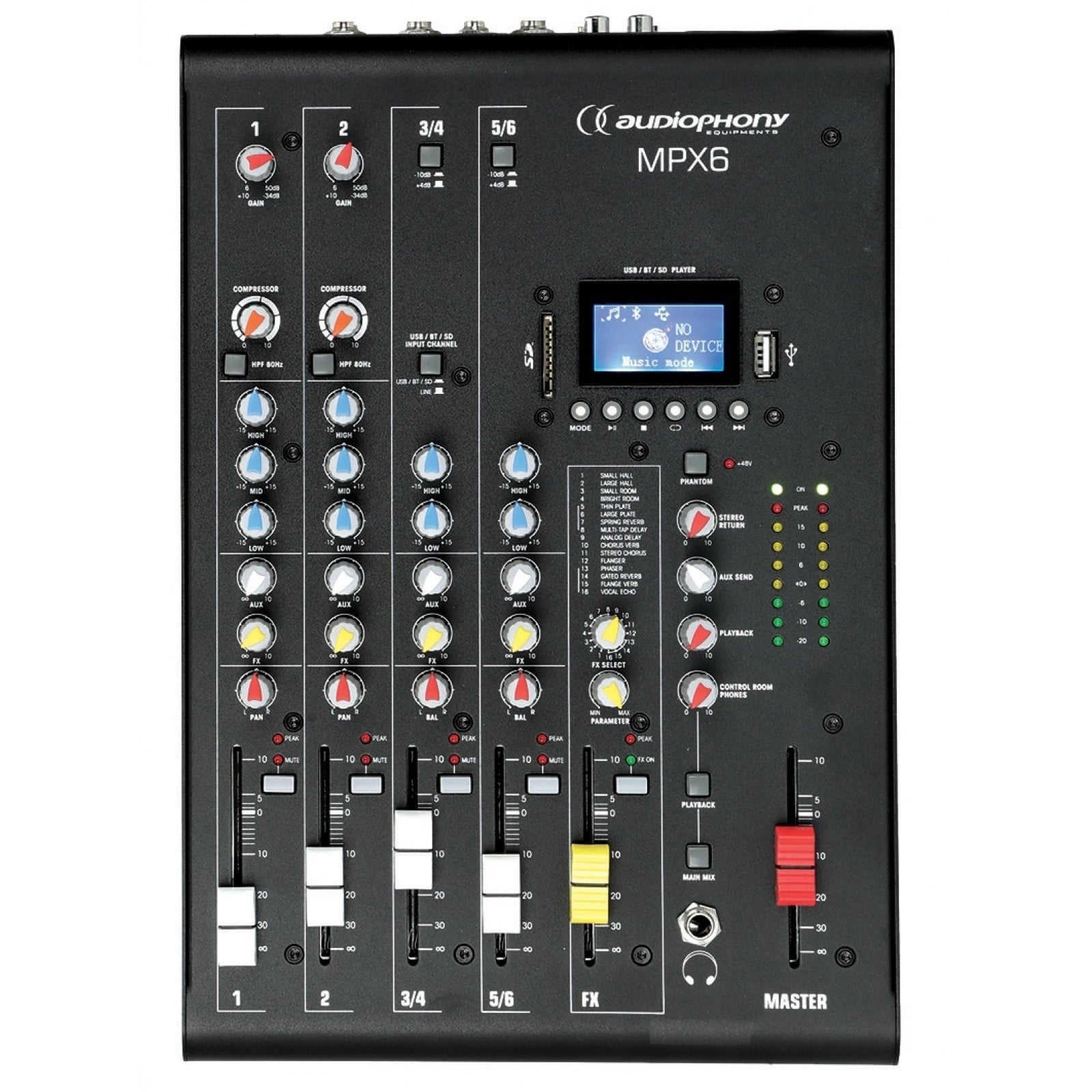 Audiophony MPX6 PA mixer