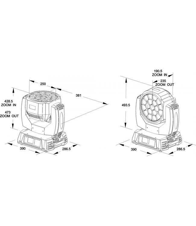 BRITEQ BTQ cirrus II wash movinghead