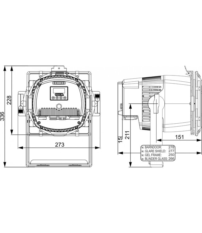 BRITEQ BT sunray 130R multifunctionele spot