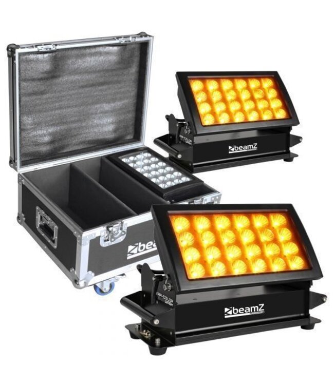 Beamz StarColor 240 (twee stuks) in FL2 flightcase