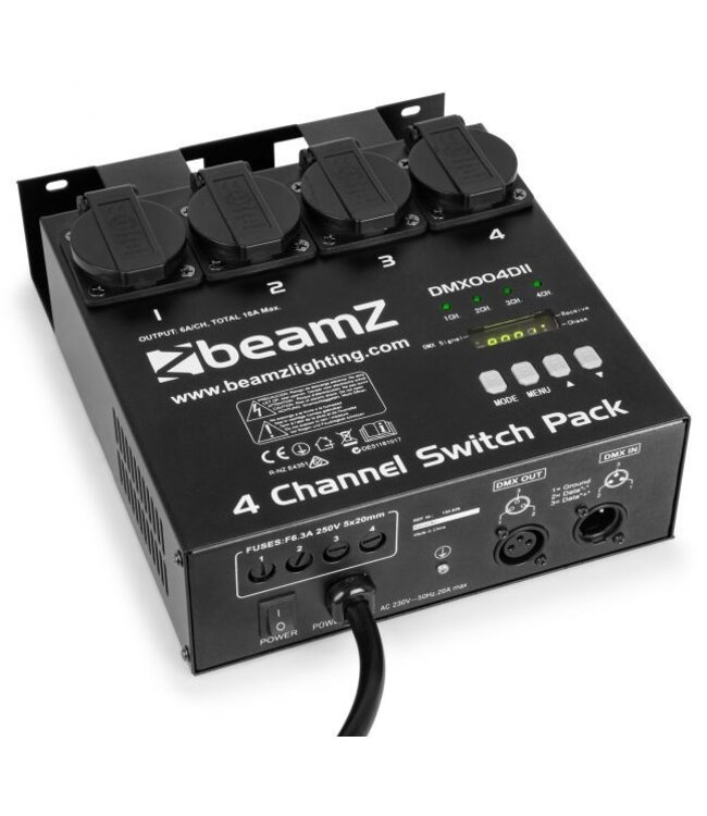 Beamz DMX004DII DMX Controller 4 Kanaals switchpack