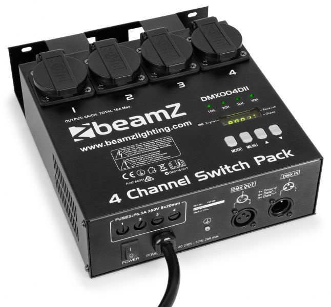 Beamz DMX004DII DMX Controller 4 Kanaals switchpack