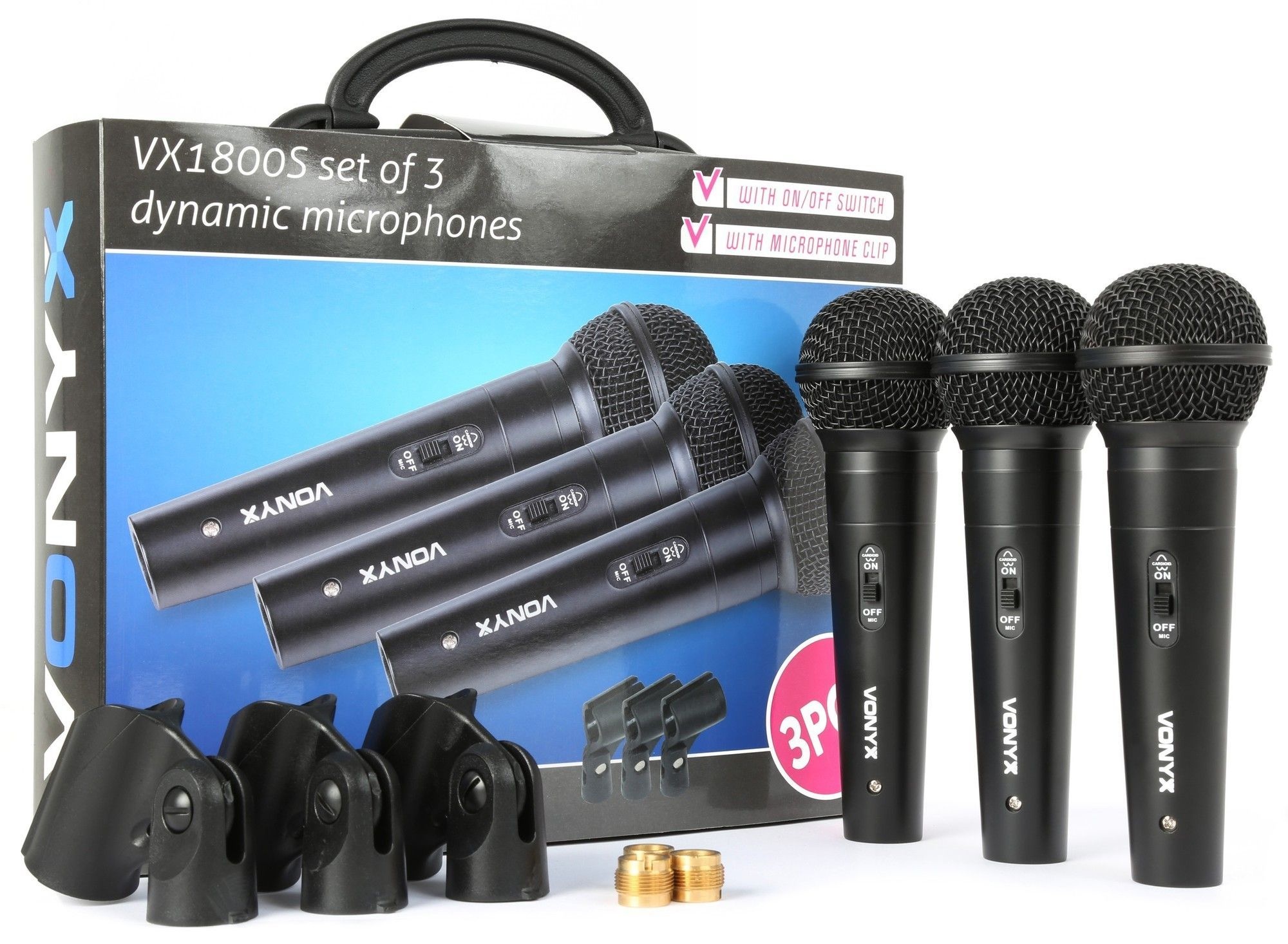 Vonyx VX1800S Dynamische microfoonset