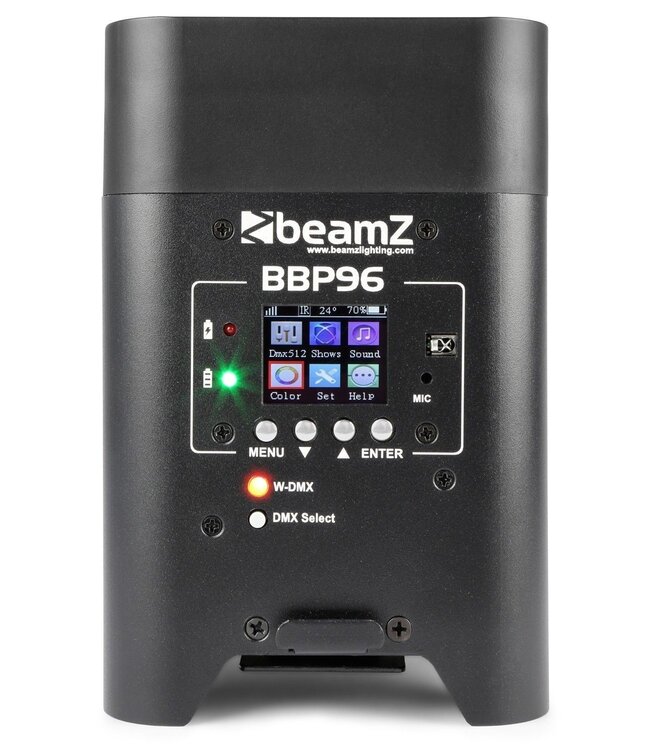 Beamz BBP96 Uplight PAR spot op accu