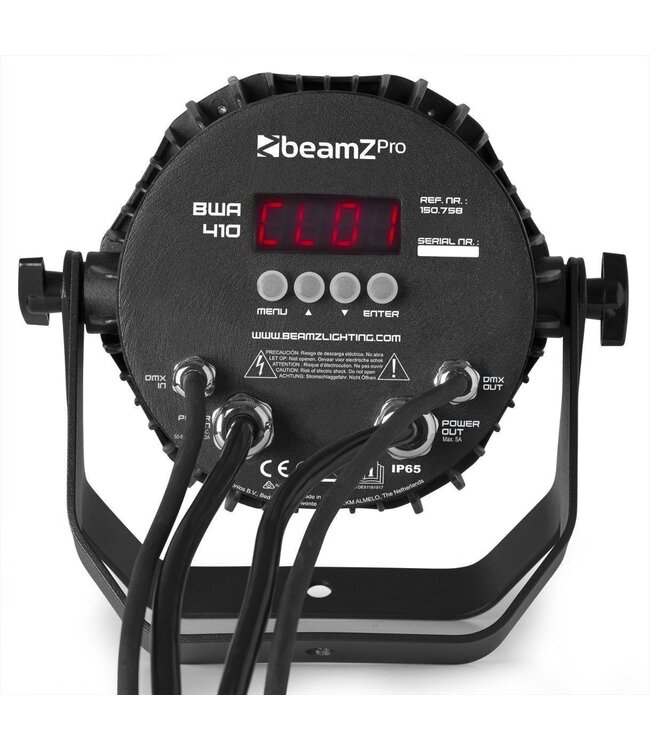 Beamz BWA410 aluminium LED PAR RGBW