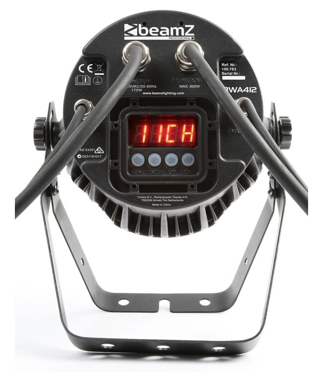 Beamz BWA412 aluminium LED PAR voor gebruik buiten