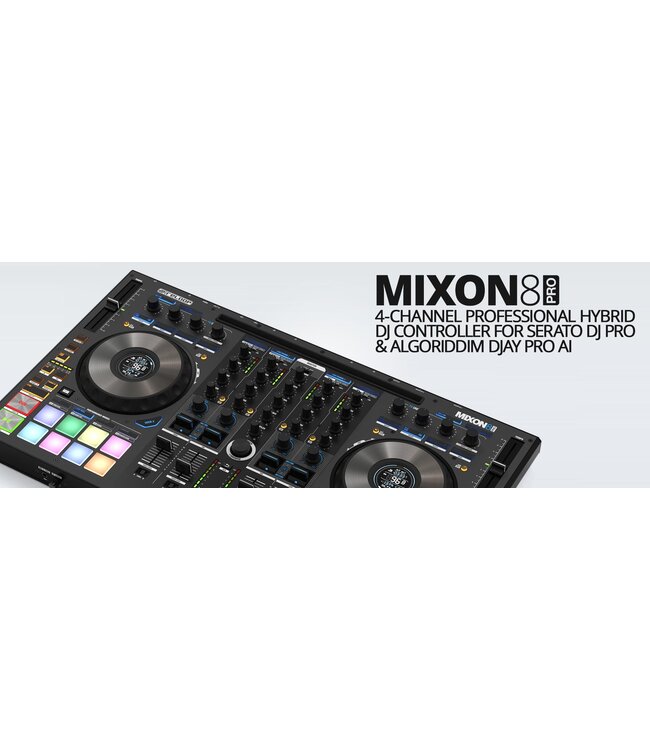 Reloop Mixon 8 Pro 4kanaals DJ controller voor Serato DJ Pro en Algoriddim djay Pro AI