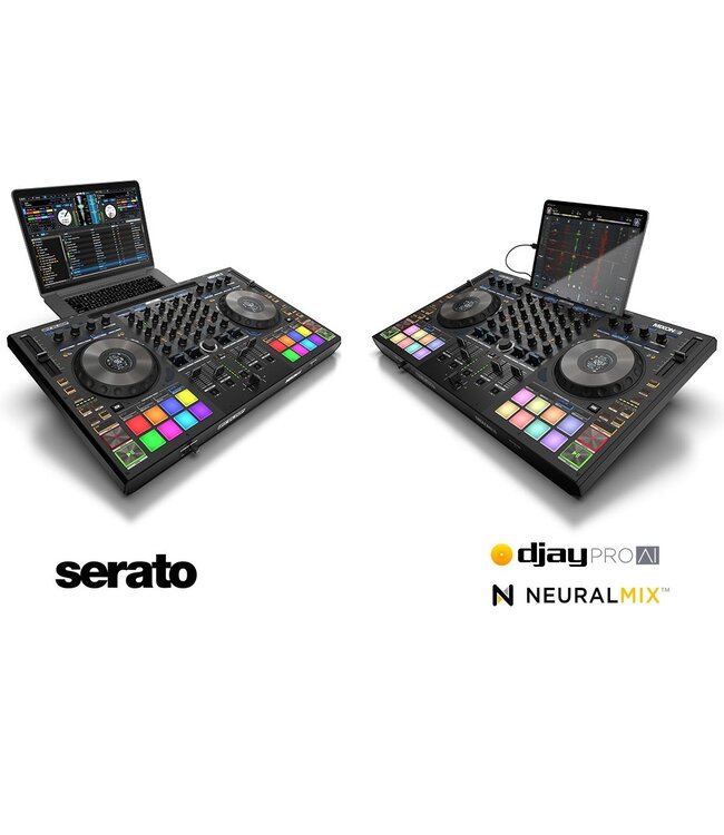 Reloop Mixon 8 Pro 4kanaals DJ controller voor Serato DJ Pro en Algoriddim djay Pro AI