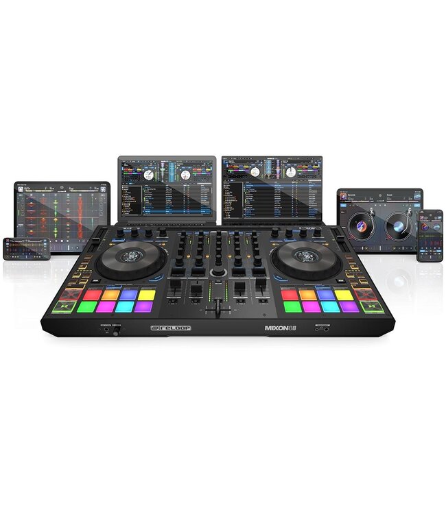 Reloop Mixon 8 Pro 4kanaals DJ controller voor Serato DJ Pro en Algoriddim djay Pro AI