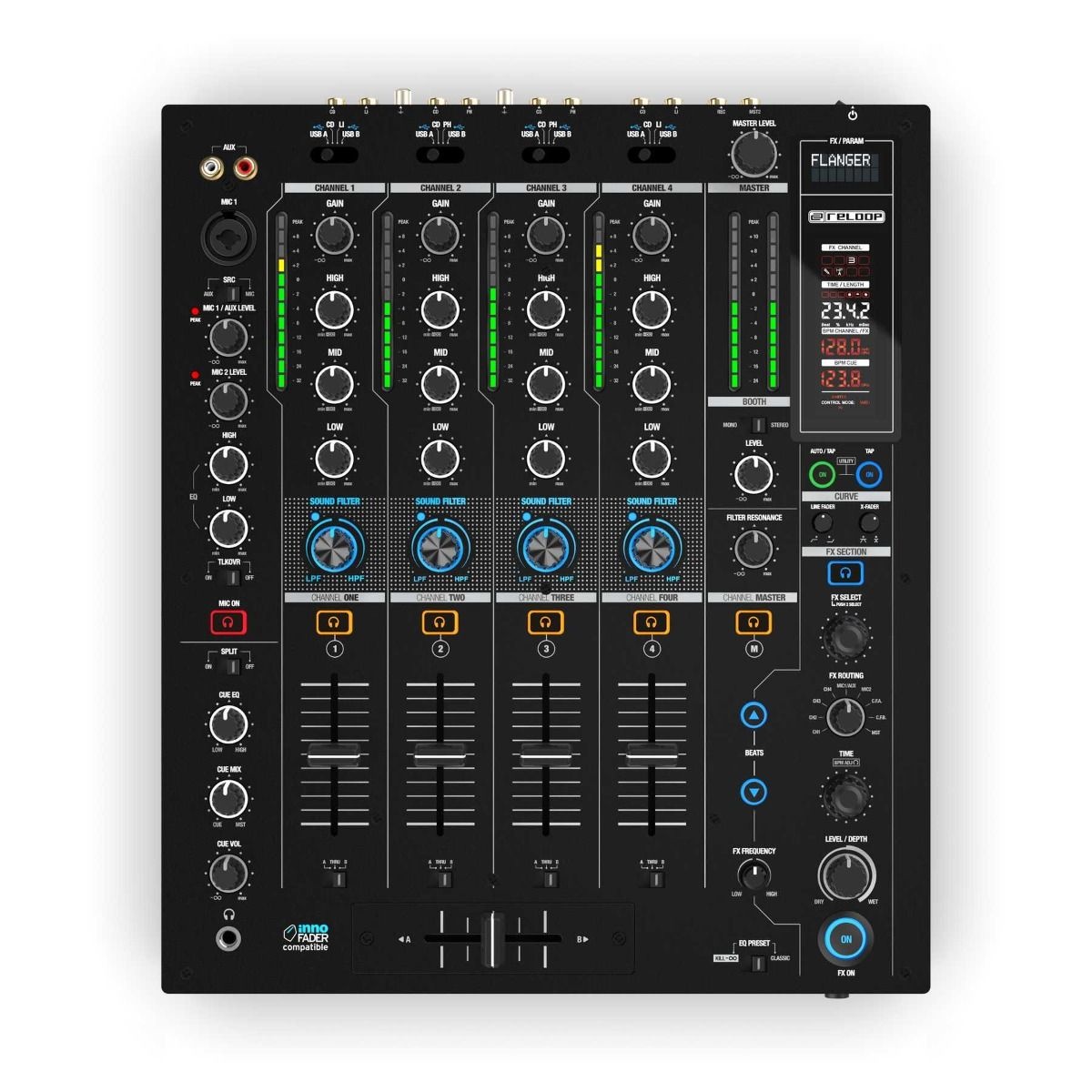 Reloop RMX-95 4+1 kanaals DJ club mixer