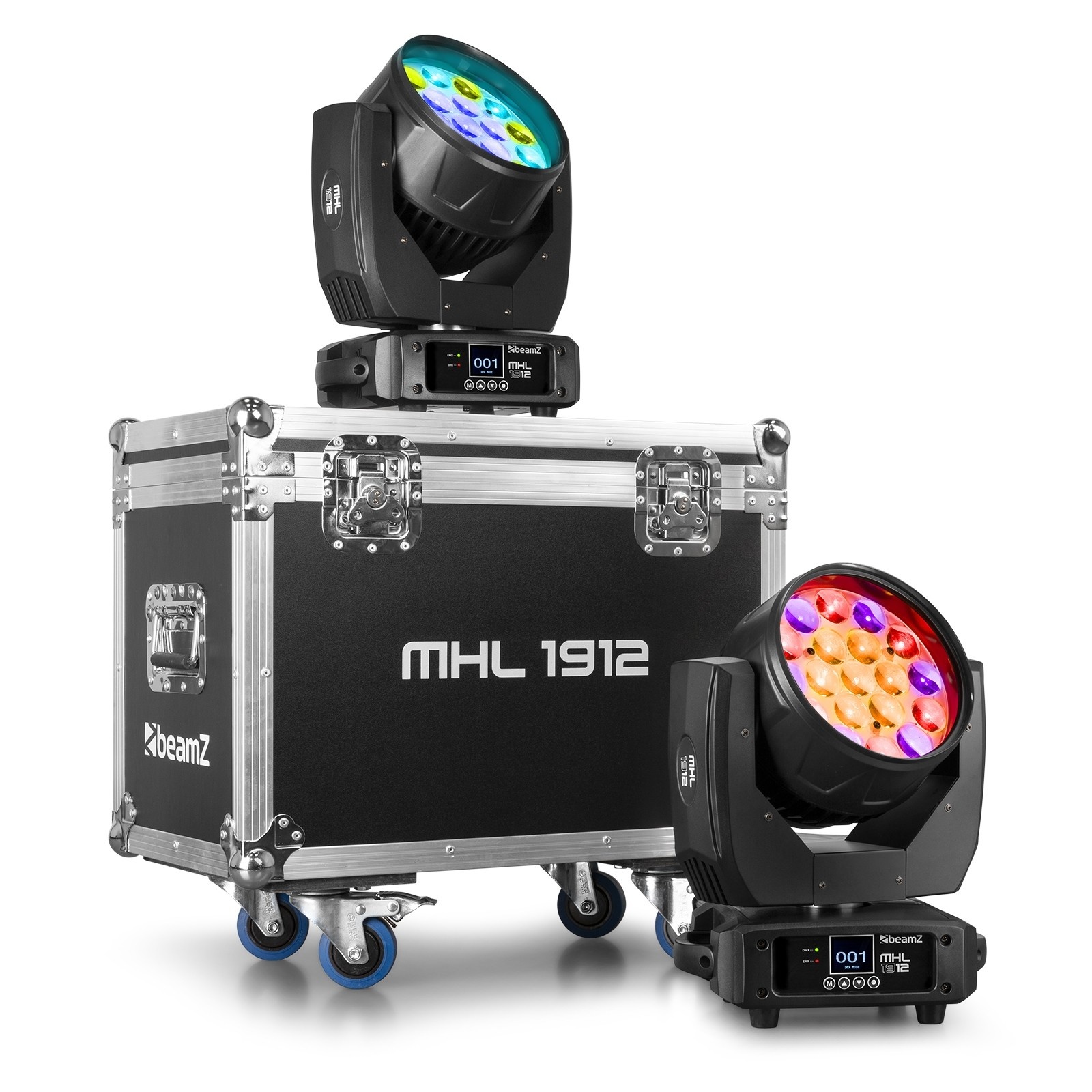 Beamz 2x MHL1912 in case