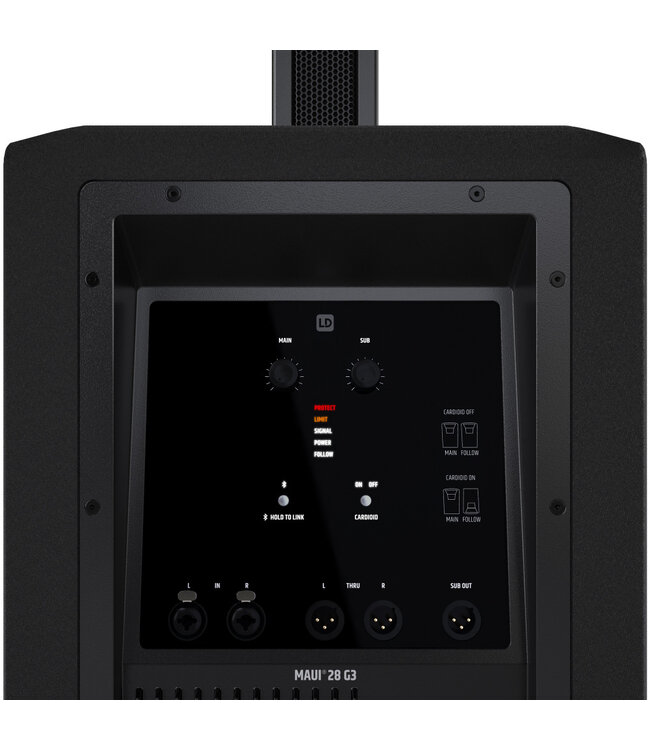 LD systems MAUI 28 G3 Compact actieve Kolom speaker met bluetooth zwart/wit
